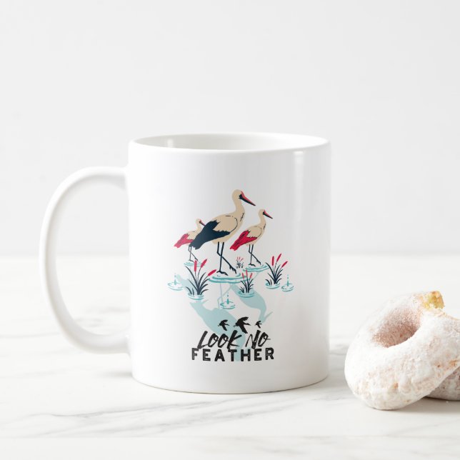 Caneca De Café Arte De Arma De Tempestade Whimsical - "Não Olhe P (Com Donut)