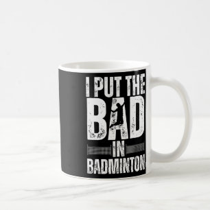 Caneca De Café Arte De Badminton Engraçada Para Homens Mulheres V