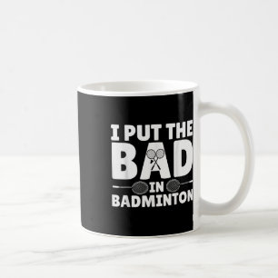 Caneca De Café Arte De Badminton Engraçada Para Homens Mulheres V