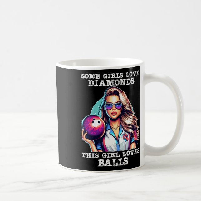Caneca De Café Arte De Boliche Engraçada Para Mulheres Raparigas  (Direita)