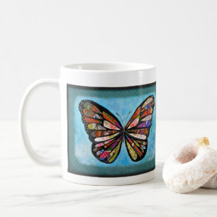 Caneca De Café Arte de Borboleta Feita à Mão Borboleta Bonita e M