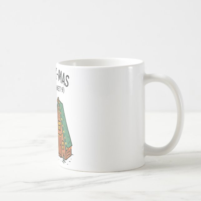 Caneca De Café Arte de Cabine de Férias Espaciais Retro com Alien (Direita)