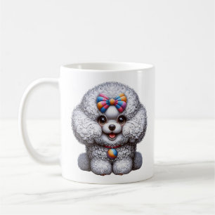 Caneca De Café Arte de Cachorro Fofinho e Felpudo