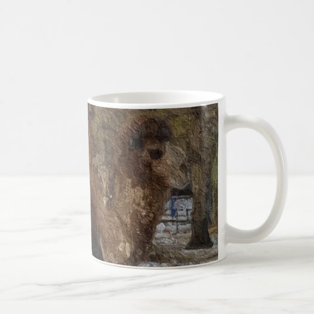 Caneca De Café Arte de camelo  (Direita)