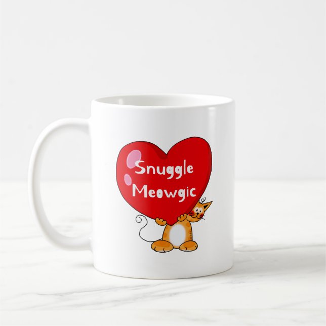 Caneca De Café Arte de Canuca Meowgic Engraçada (Esquerda)