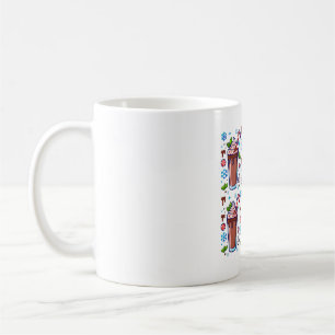 Caneca De Café Arte de Chocolate Quente Congelado de Hortelã