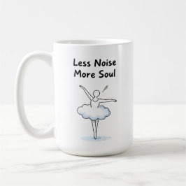 Caneca De Café Arte de Citação de Alma de Bailarina de Ballet Min