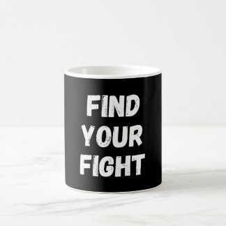 Caneca De Café Arte de Citação Motivacional Encontre Sua Luta