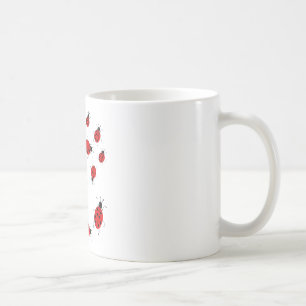 Caneca De Café Arte de clipe de ladybugs colorido