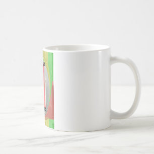 Caneca De Café Arte de Coelho Relaxante em Vetor Impressão Design
