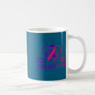 Caneca De Café Arte de Conscientização sobre Câncer de Mama e Vio