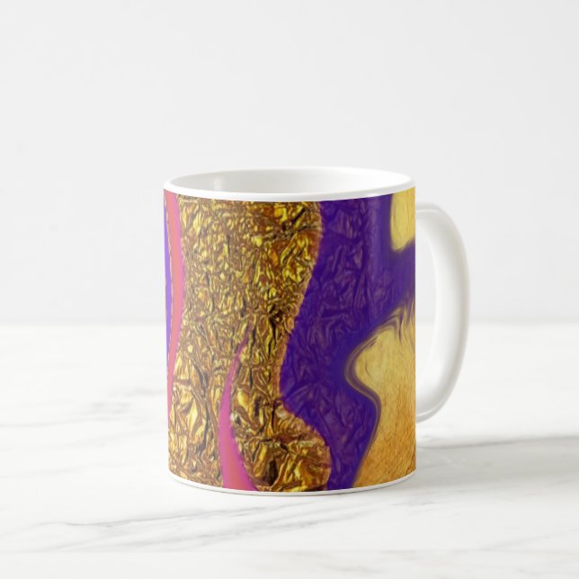 Caneca De Café arte de cor vibratória (Frente Esquerda)