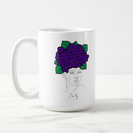 Caneca De Café Arte de Coroa de Flor de Nascimento de Fevereiro P
