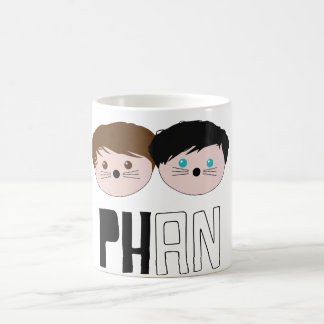 Caneca De Café Arte de Dan e de Phil Phan