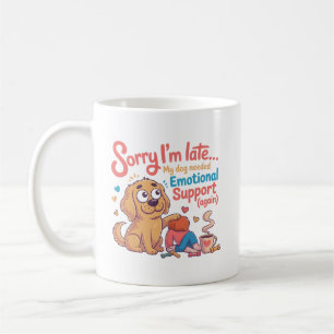 Caneca De Café Arte de Desenho Animado de Cachorro Engraçado de A