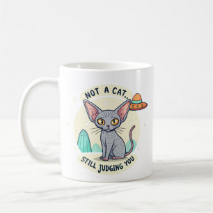 Caneca De Café Arte de desenho animado sarcástico de gato Sphynx 