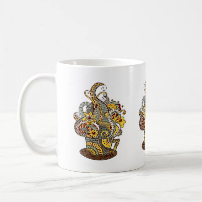 Caneca De Café Arte de desenho artístico (Esquerda)