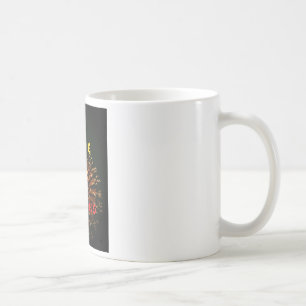 Caneca De Café Arte de Design de Impressão Abstrata que Acende o