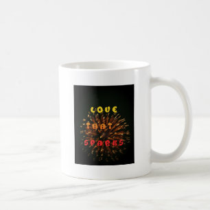 Caneca De Café Arte de Design de Impressão Abstrata que Acende o