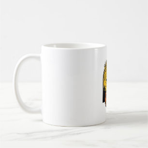 Caneca De Café Arte de Espantalho de Lua de Abóbora de Halloween 