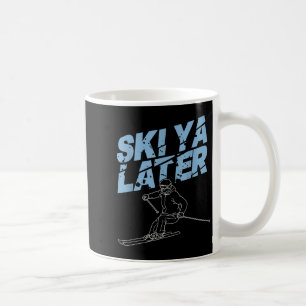 Caneca De Café Arte De Esqui Única Para Homens Crianças Skier Mou