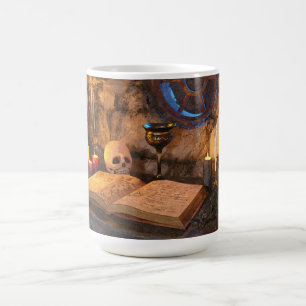 Caneca De Café Arte de Estudo Iluminado por Velas da Academia Som