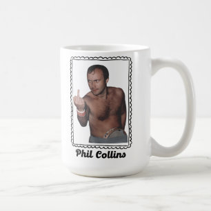Caneca De Café Arte de fã de música retrô de Phil Collins dos ano