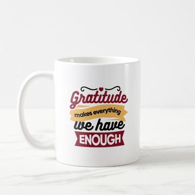 Caneca De Café Arte de Fé e Gratidão – Cristão Edificante  (Esquerda)