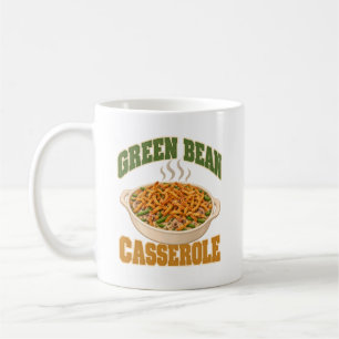 Caneca De Café Arte de Foodie de Caçarola de Feijão Verde de Ação