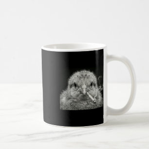 Caneca De Café Arte de foto de galinha legal fumando cigarro engr