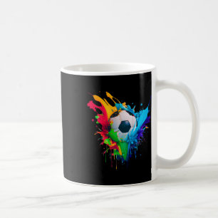 Caneca De Café Arte de Futebol Colorido Legal Salpico de Amor Fut
