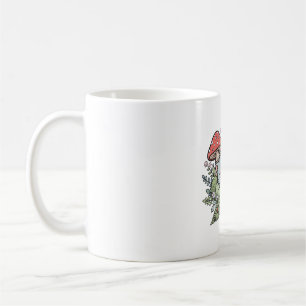 Caneca De Café Arte de Gata Mãe Cottagecore de Cogumelo