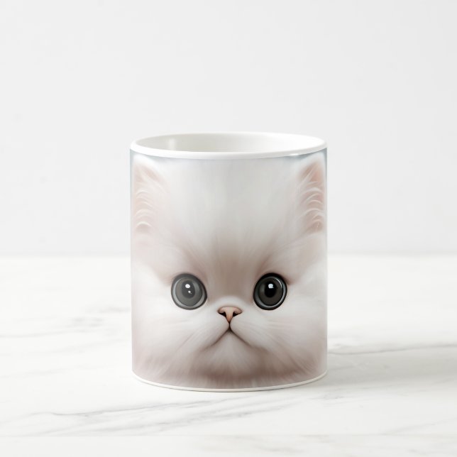Caneca De Café Arte de Gato de Enfermeiro Persa Fluffy (Centro)