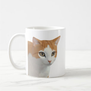 Caneca De Café Arte de Gato Ginger Adorável