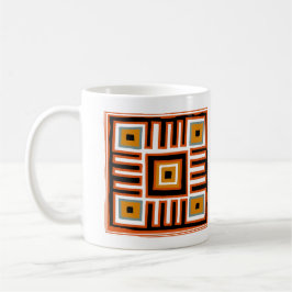 Caneca De Café arte de geometria abstarct africana