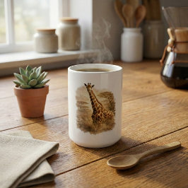 Caneca De Café Arte de Girafa Africana | Safari de Vida Selvagem