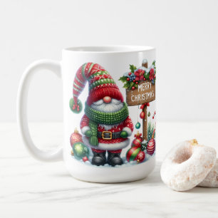 Caneca De Café Arte de Gnome de Natal Aconchegante – Férias Festi