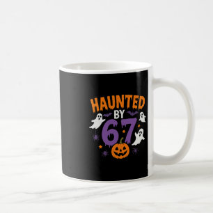 Caneca De Café Arte de Halloween Assombrado 67 Seis Sete Meme 1 (
