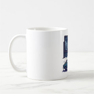 Caneca De Café Arte de Halloween de Fantasma de Drive-In de Filme