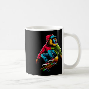 Caneca De Café Arte de Ilustração de Mandril Legal e Funky de Ska