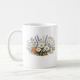 Caneca De Café Arte de Impressão de Buquê de Flores Silvestres An