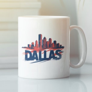 Caneca De Café Arte de impressão em aquarela da silhueta de Dalla