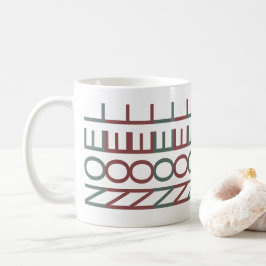 Caneca De Café Arte de Linha Arquitetônica | Natal Nórdico Noel