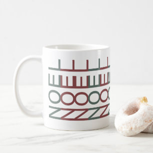 Caneca De Café Arte de Linha Arquitetônica   Natal Nórdico Noel