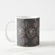Arte de linha Rosa Blush / Floral Elegante