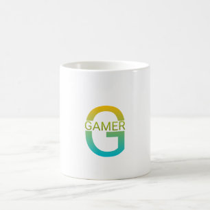 Caneca De Café Arte de logotipo da letra G do Gradient Gamer