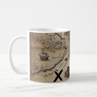 Caneca De Café Arte de Mapa Moderna Minimalista - Poster Vetorial