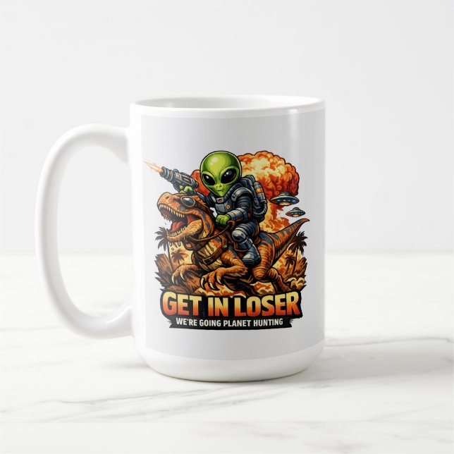 Caneca De Café Arte de Meme de Ficção Científica Fantasia Engraça (Esquerda)