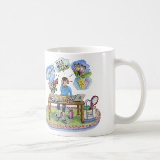 Caneca De Café arte de Michele, pinkcake, comemorando a central