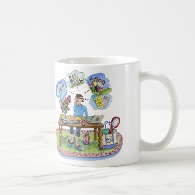 Caneca De Café arte de Michele, pinkcake, comemorando a central (Direita)